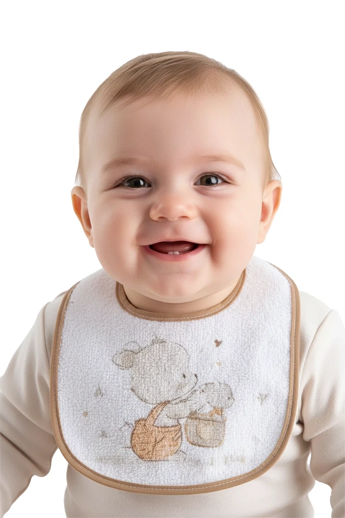 Bunny in the Basket Printed Impermeable Bibs