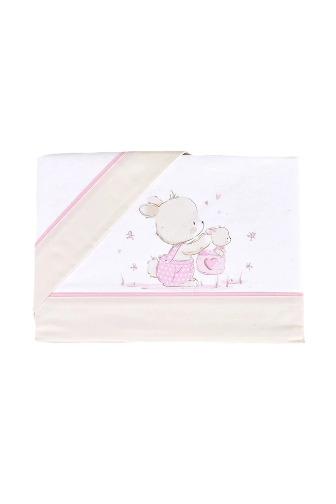 Bunny in the Basket Flannel Printed Baby Sheets Set