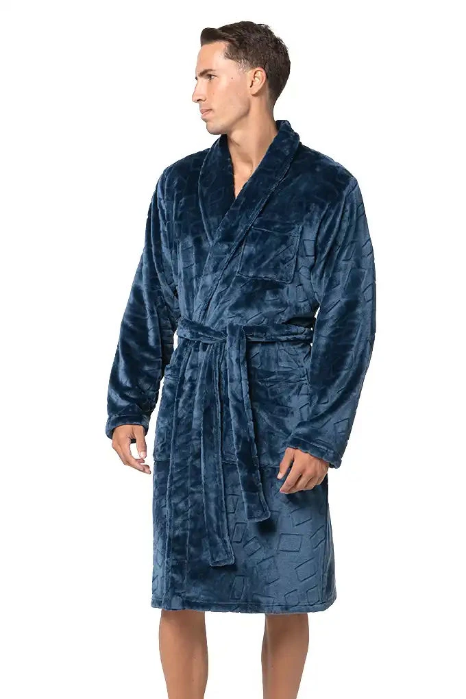 25113 Man Embossed Coral Robe