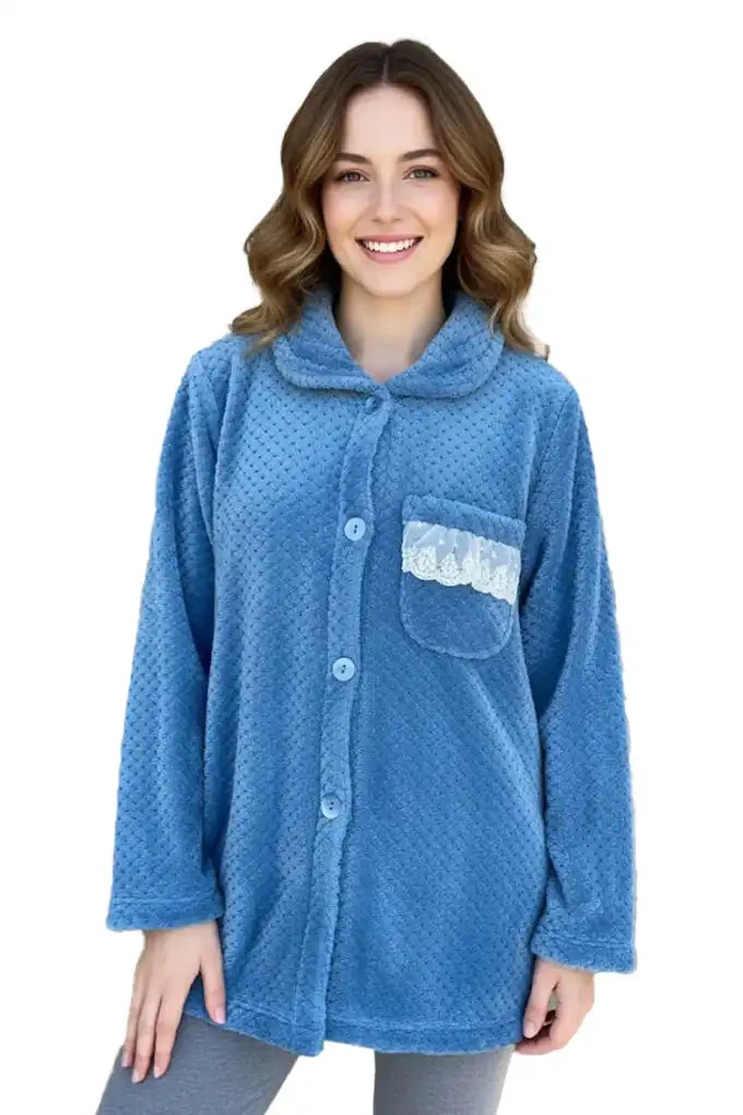 25130 Woman Laced Pocket Coral Jacket