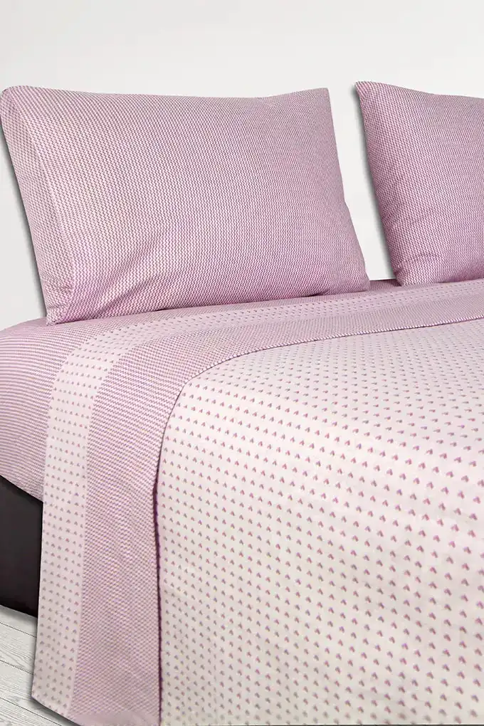 Charme Printed Flannel Sheets Set w/ fitted sheet