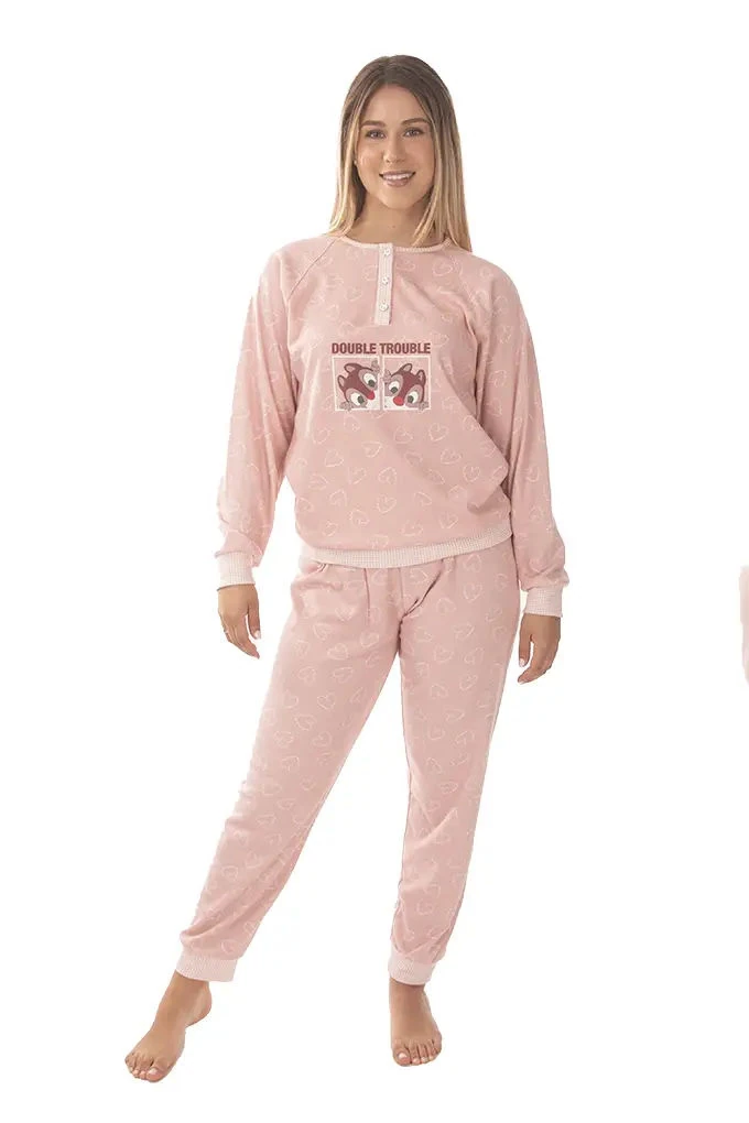 20483 Woman Thermal Printed Pyjama Set