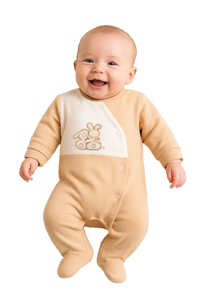 Waffle Animals Velvet Babygrow