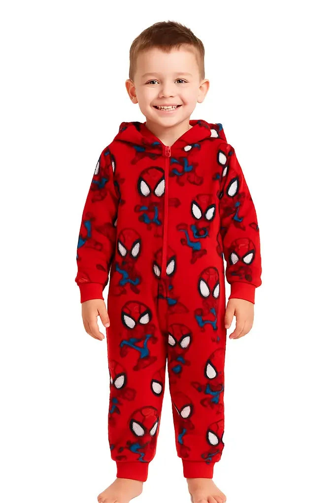 Spider Man Boy Coral Fleece Romper Pack 4