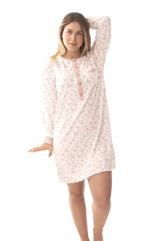 20501 Woman Thermal Printed Night Shirt