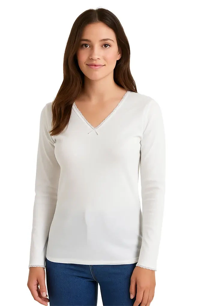 204 Woman Long Sleeve Thermal Sweater