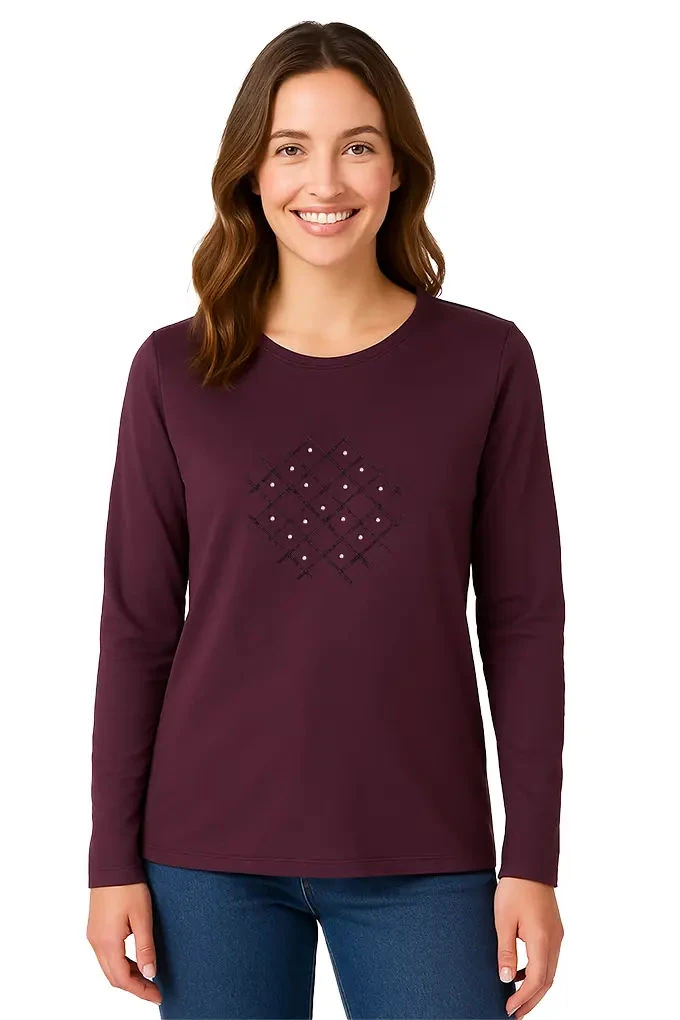 2459 Woman Thermal Pearl Sweater