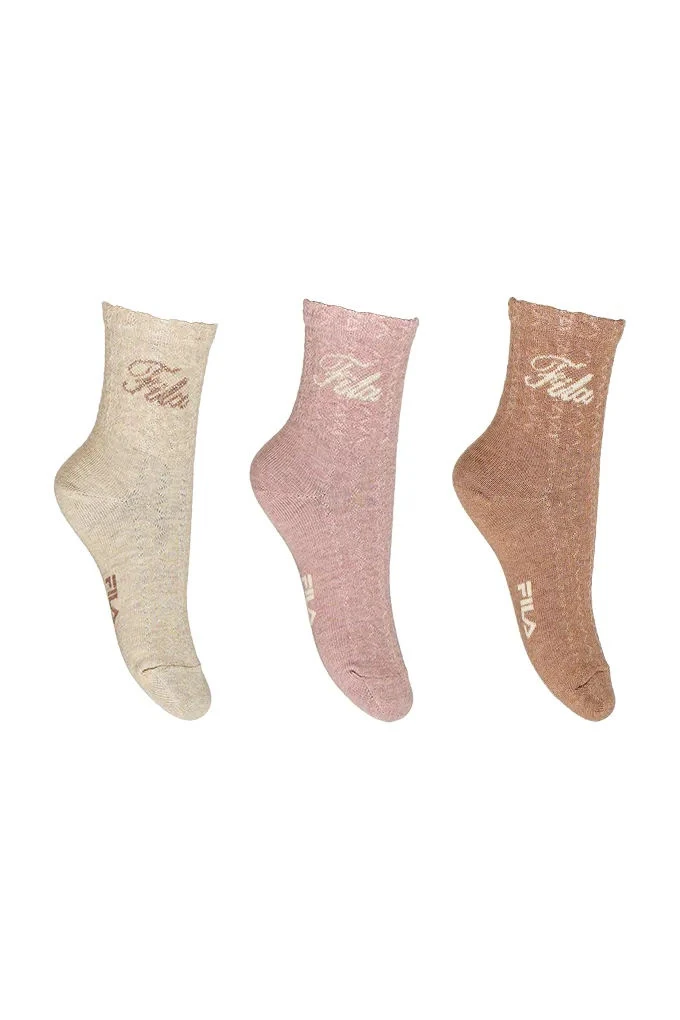 F8271 Girl Printed Socks Pack 3
