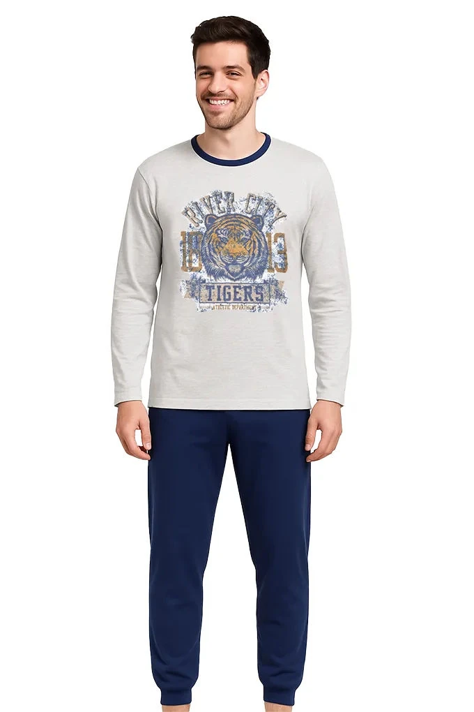 02025P Tigers Man Thermal Printed Pyjama Set
