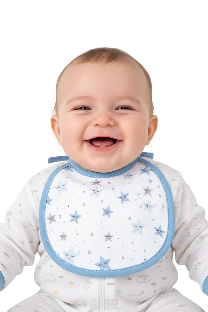 Little Stars Terry Printed Round Bibs