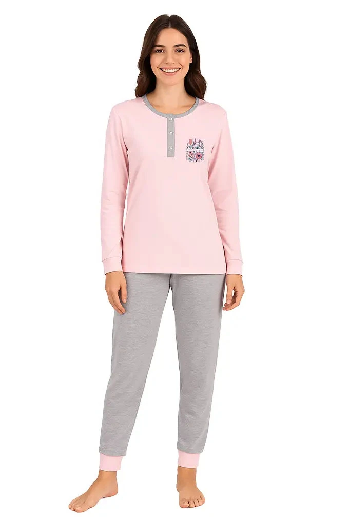 3640 Woman Thermal Printed Pyjama Set