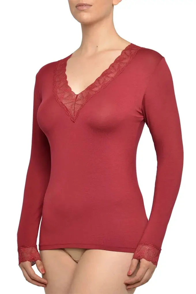 85-86 Woman Laced Cotton Shirt