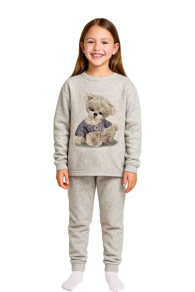 4060 Girl Polar Printed Pyjama Set