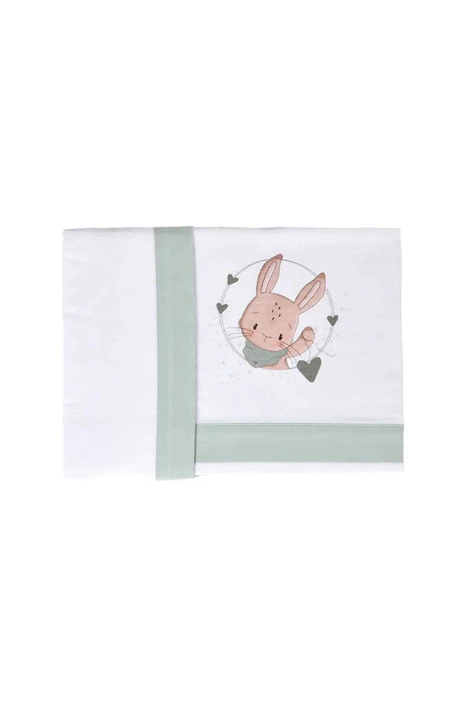 Mischievous Rabbit Flannel Printed Baby Carry Cot Set