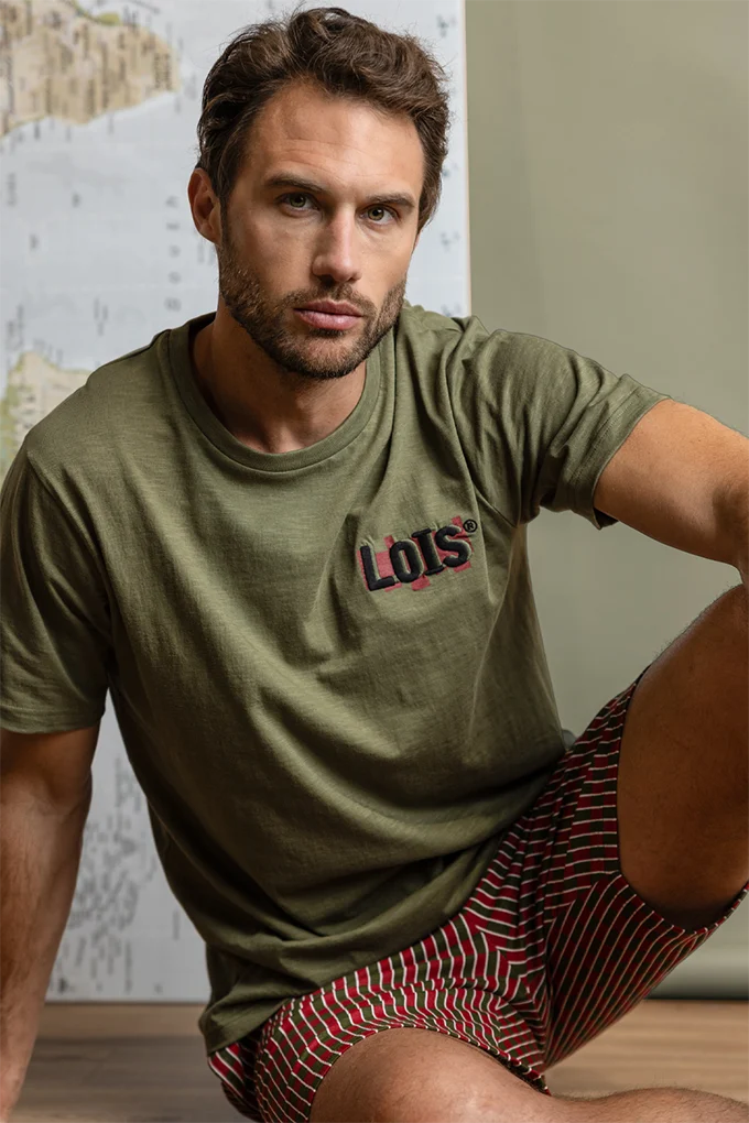 64143 Man Short Sleeve Printed Pyjama Set