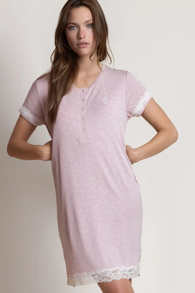 61459 Woman Printed Night Shirt