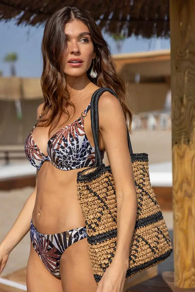 15568 Woman Printed Puh-Up Beach Bikini