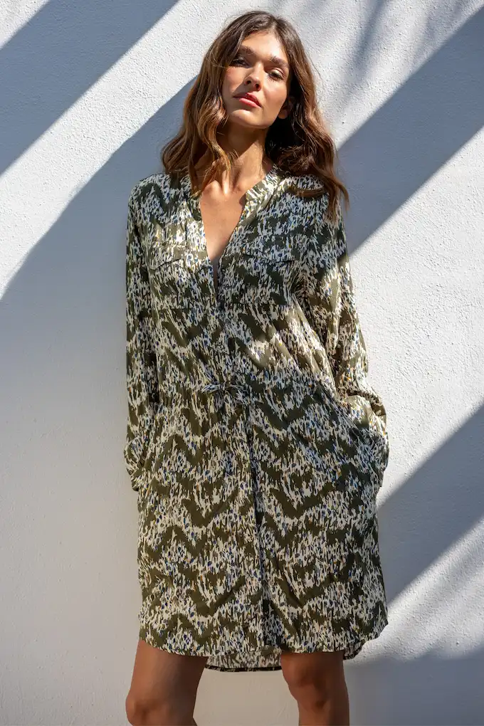 18024 Woman Printed Beach Dress