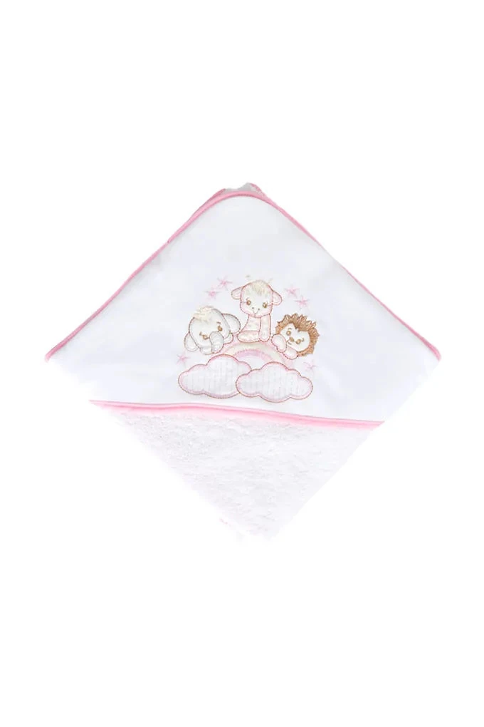 Rainbow Embroidered Baby Towel