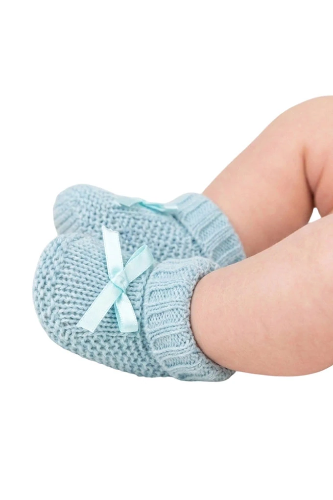 Bow Knitted Baby Booties