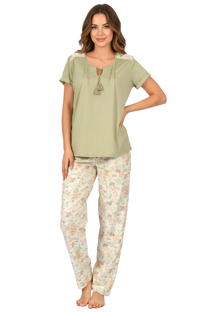 MS3917 Woma Short Sleeve Printed Pyjama Set