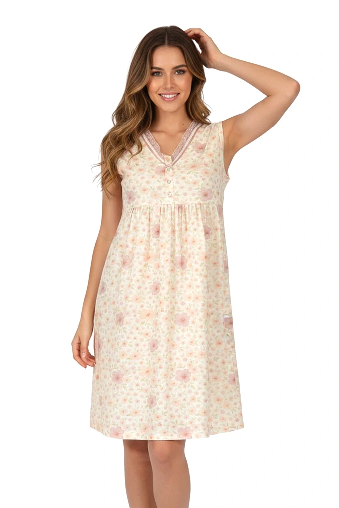 MS903 Woman Seamless Printed Night Shirt