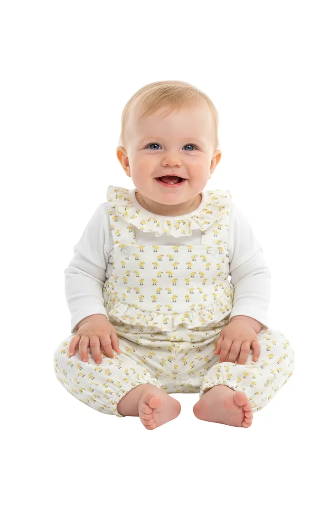 Chicks Printed Baby Romper