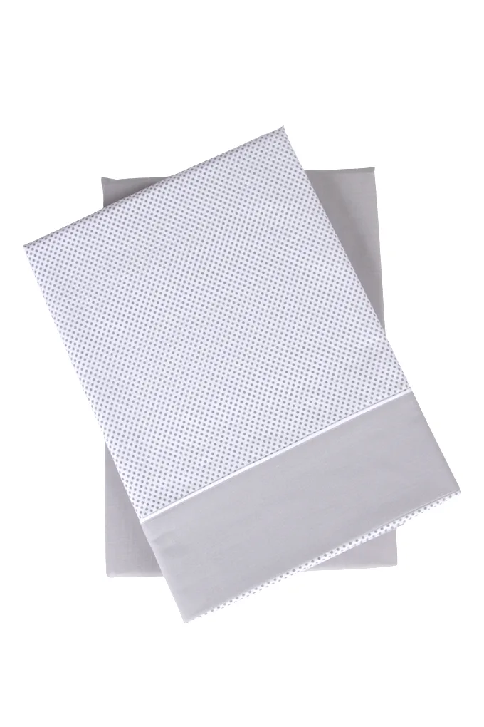 Dots Printed Cotton Sheets Set w/ Fitted Sheet