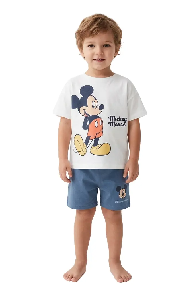 EZ50290 Mickey Baby Boy Short Sleeve Printed Pyjama Set