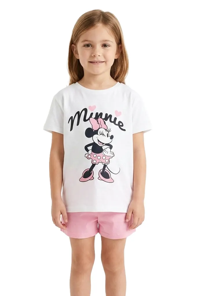 EZ55659 Minnie Girl Short Sleeve Printed Pyjama Set
