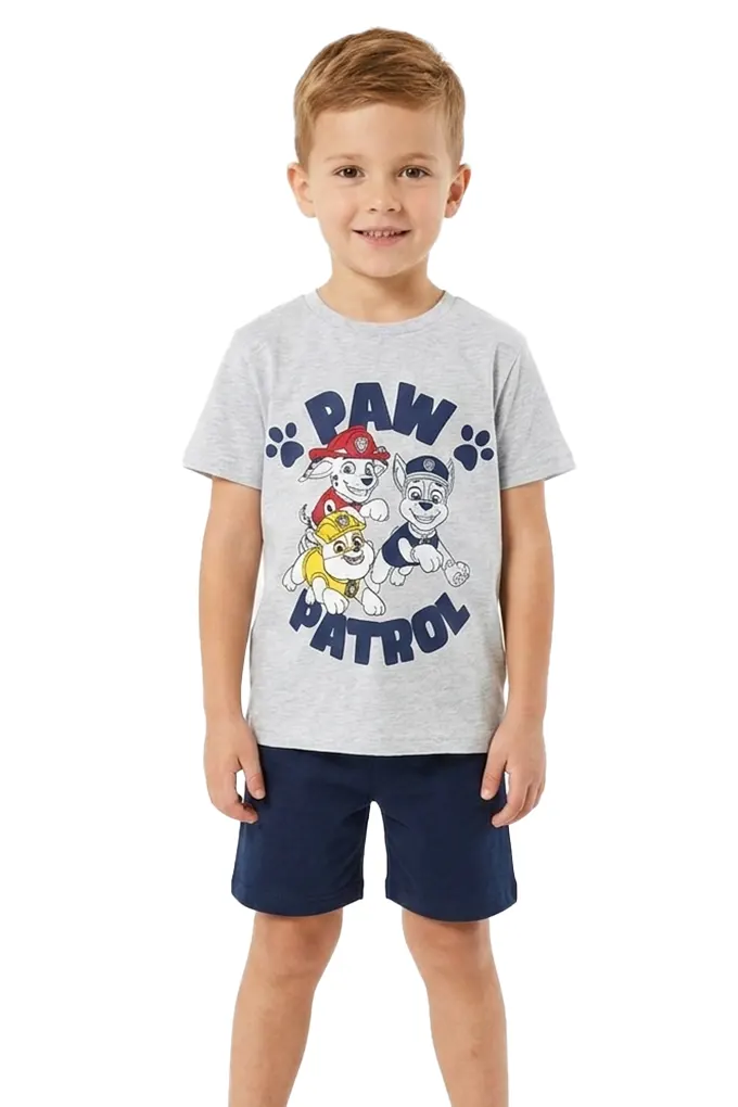 EZ55664 Paw Patrol Boy Short Sleeve Printed Pyjama Set