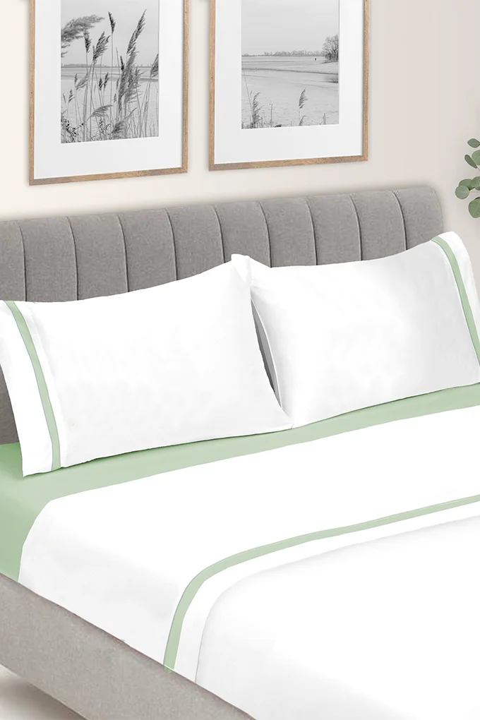 8032C Plain Cotton Sheets Set w/ fitted sheet