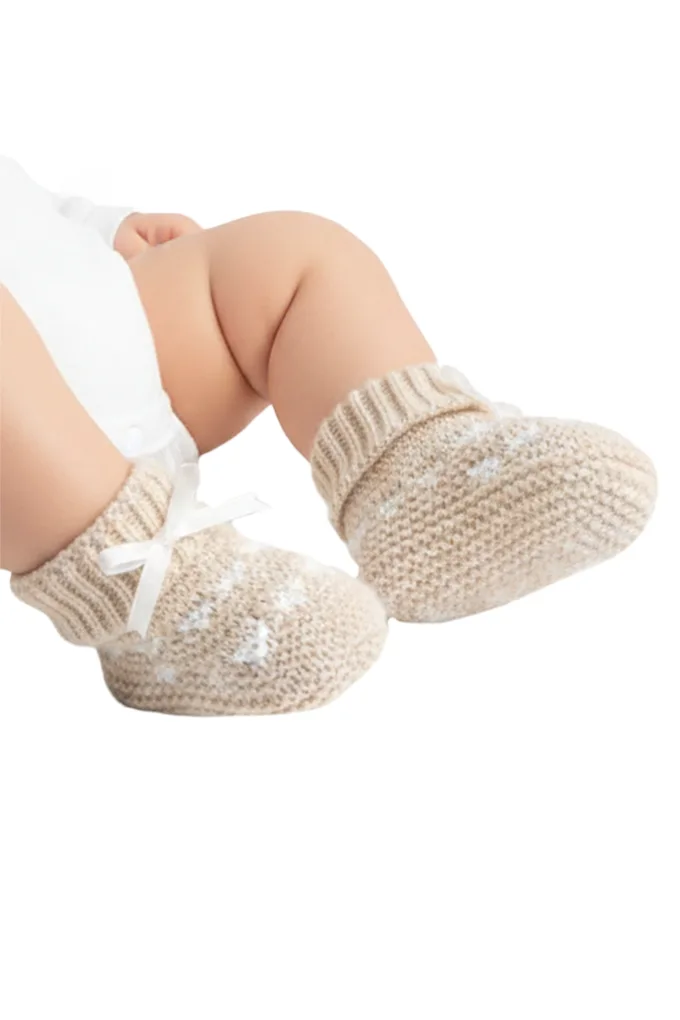LC560 Baby Printed Knitted Booties