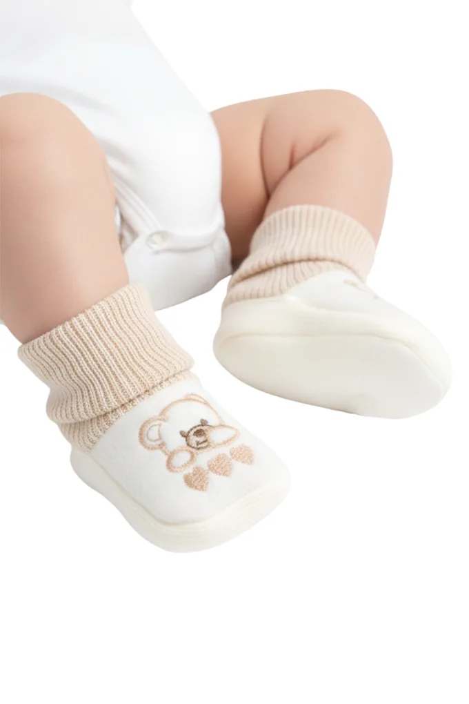 LC744 Baby Embroidered Baby Booties