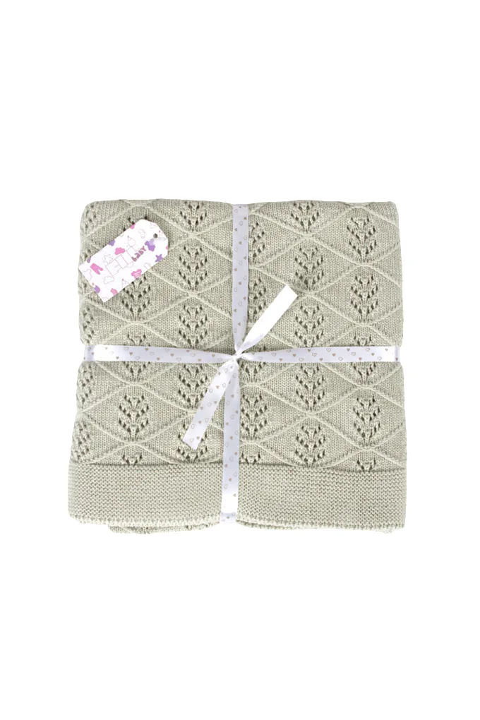 860 Knitted Baby Blanket