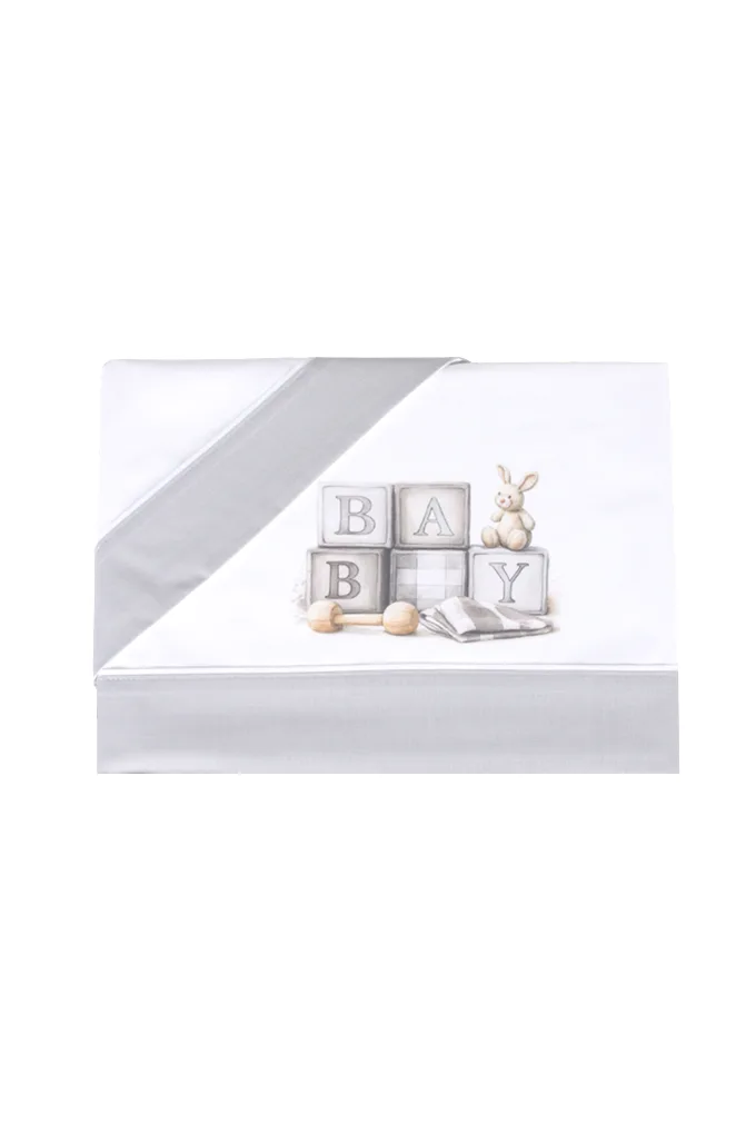 Cubes Cotton Printed Baby Sheets Set
