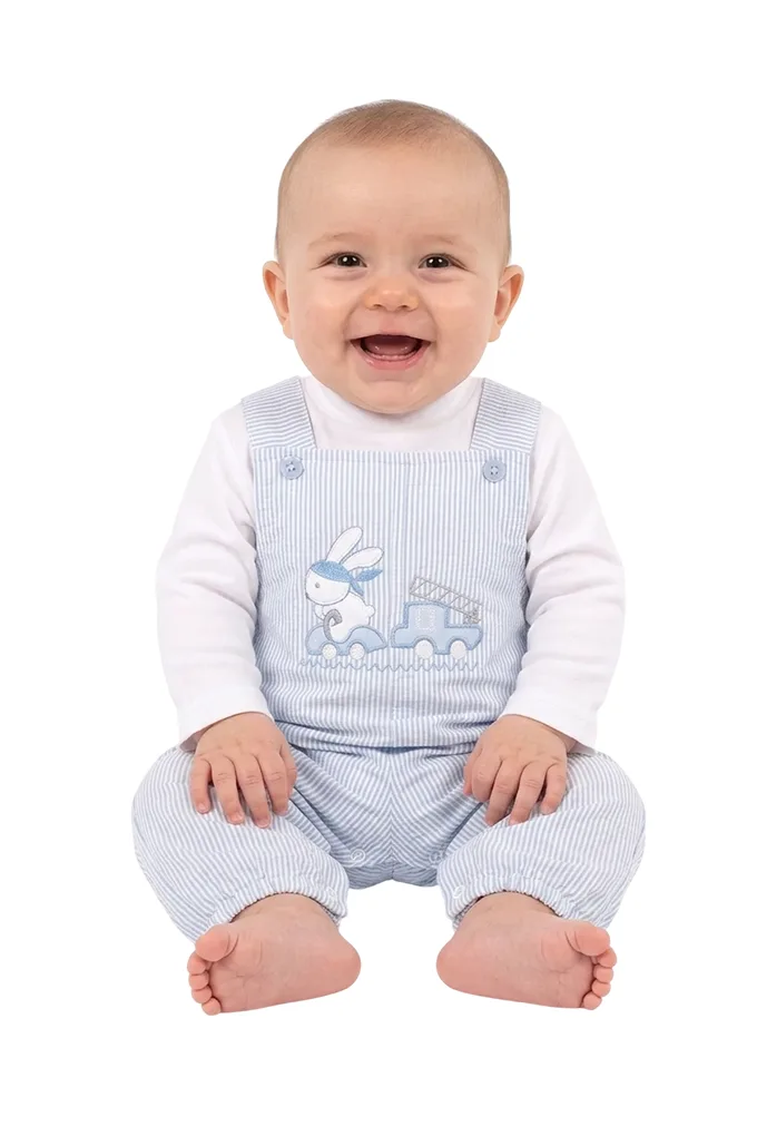 Stripes Bunny Printed Baby Romper