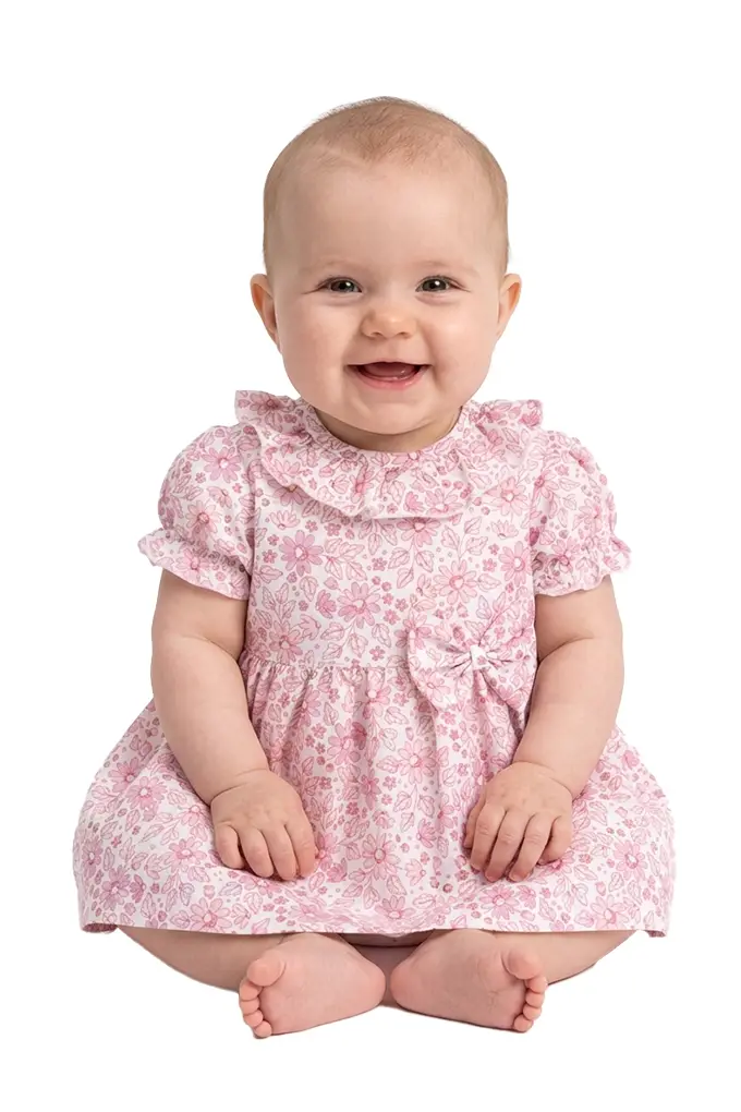 0036 Flowers Printed Baby Dress