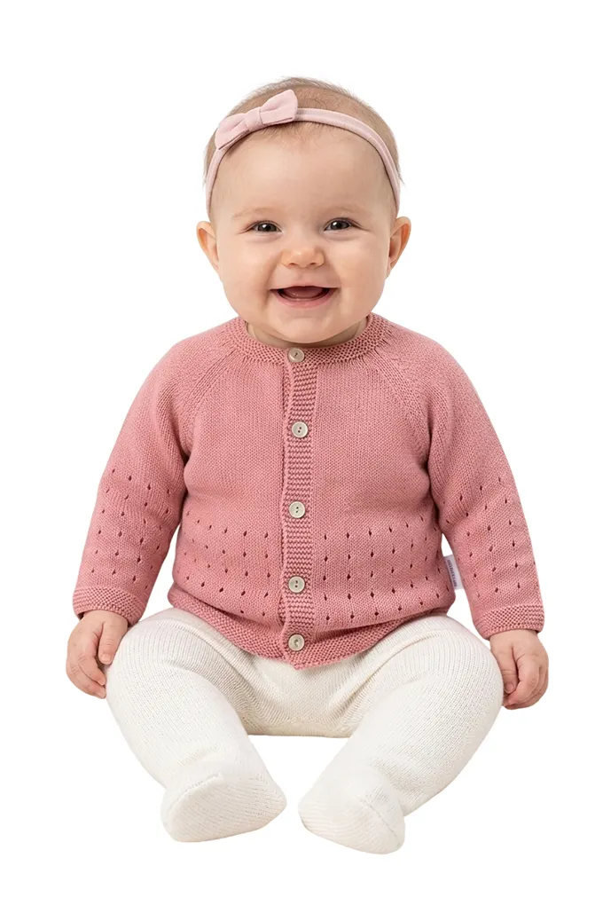 0660B Baby Perforated Knit Jacket