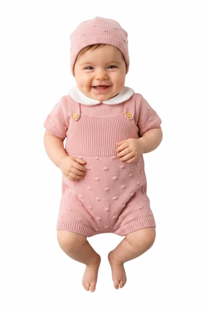 723G 3 Pieces Knitted Baby Girl Set