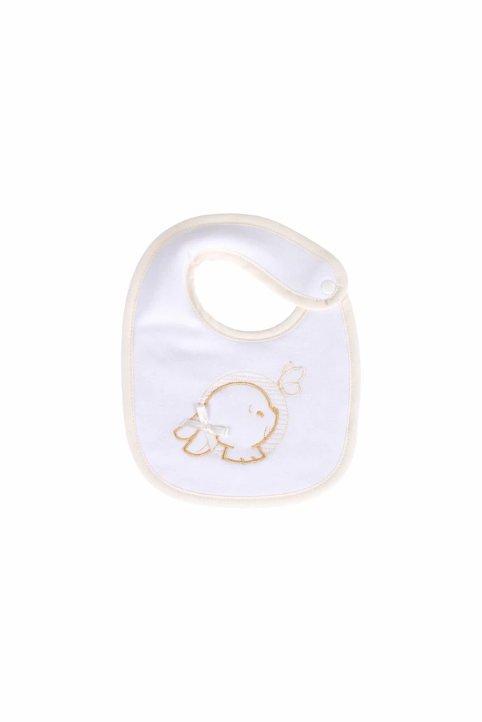 Enchanted Circle Terry Embroidered Square Bibs