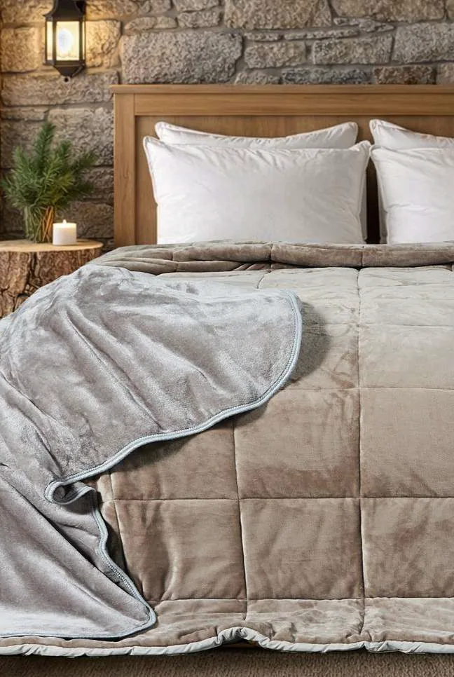 Quilted Velvet Bedspread Home Easy Home CHELSEA