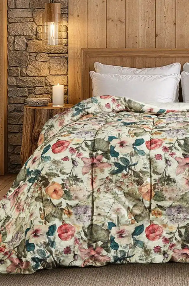 Floral Printed Bedspread Soft Touch Easy Home KEW