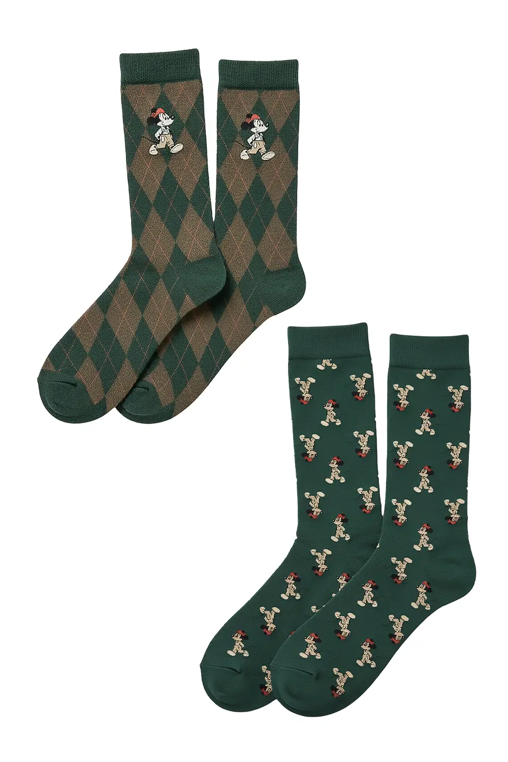 Men Printed Argyle Crew Socks Admas 21370