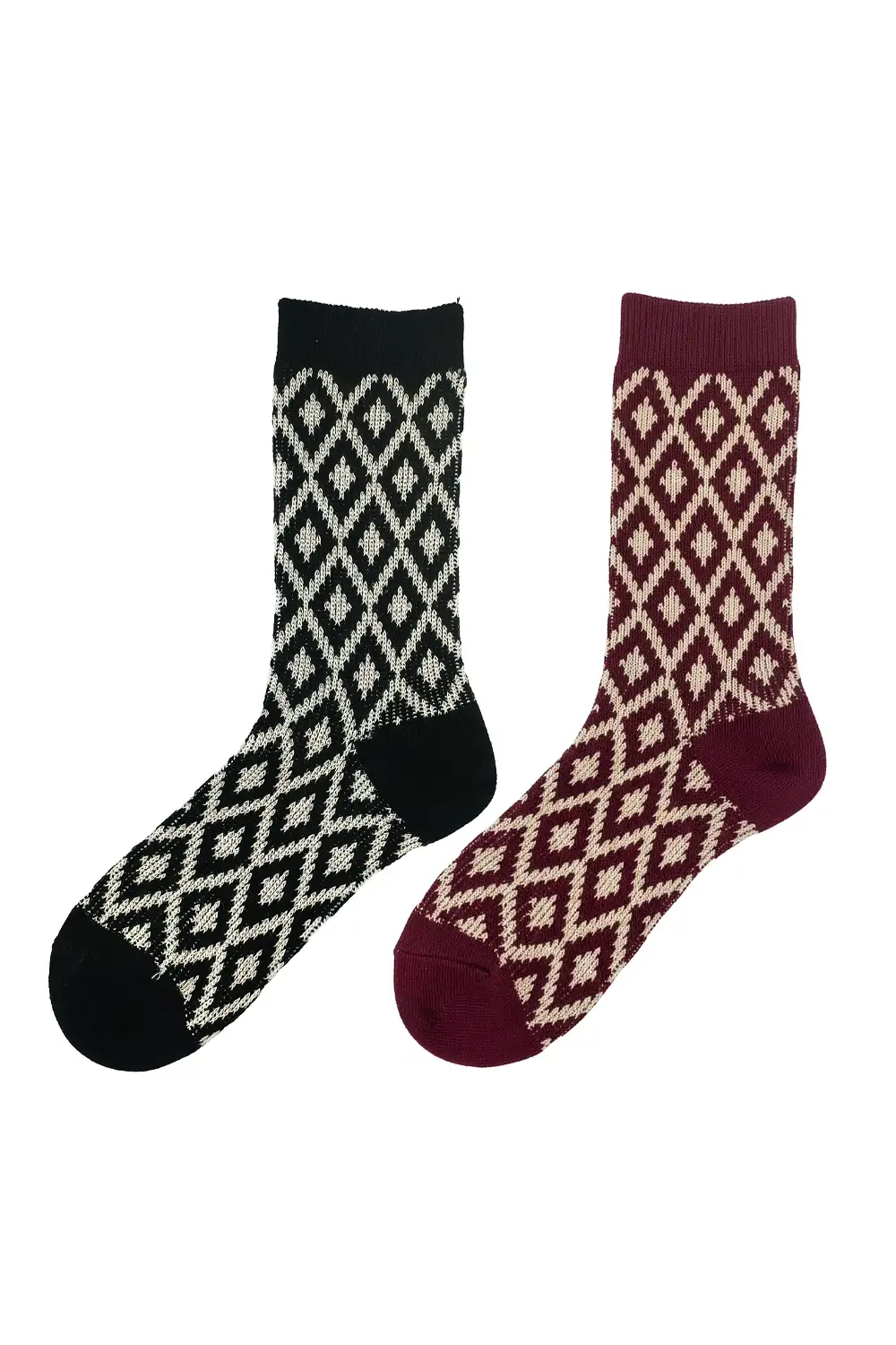 Women Diamond Pattern Soft Knit Socks Admas 21397