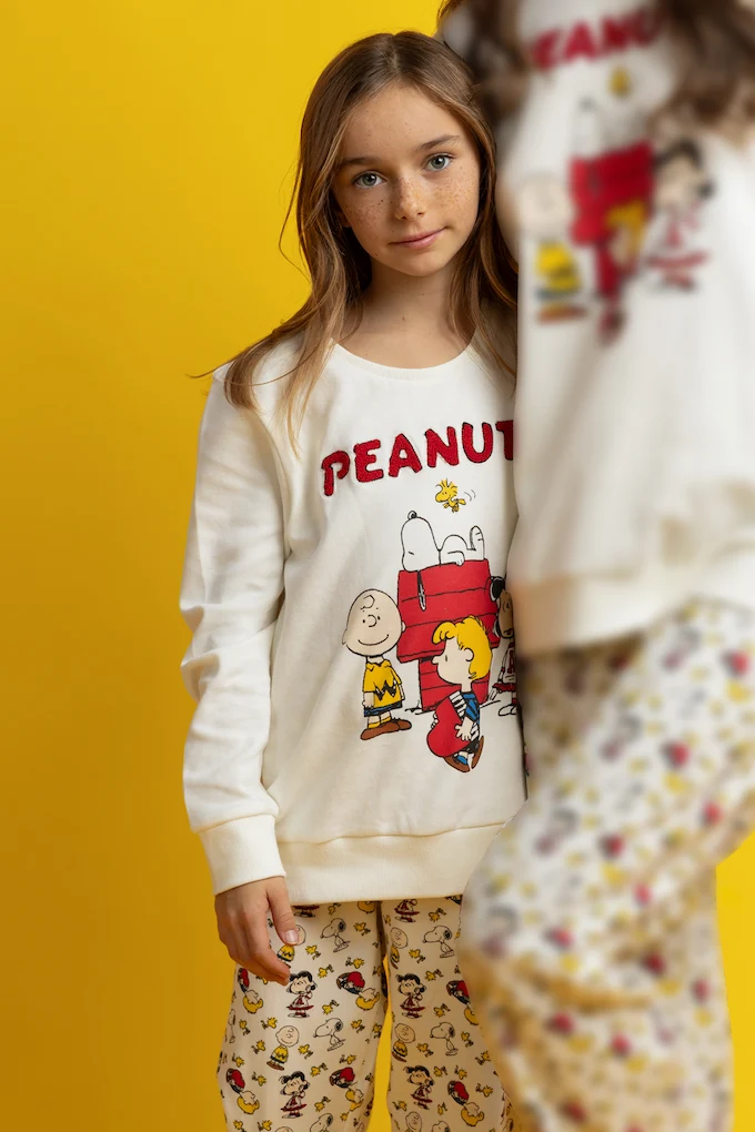 64466 Girl Thermal Printed Pyjama Set