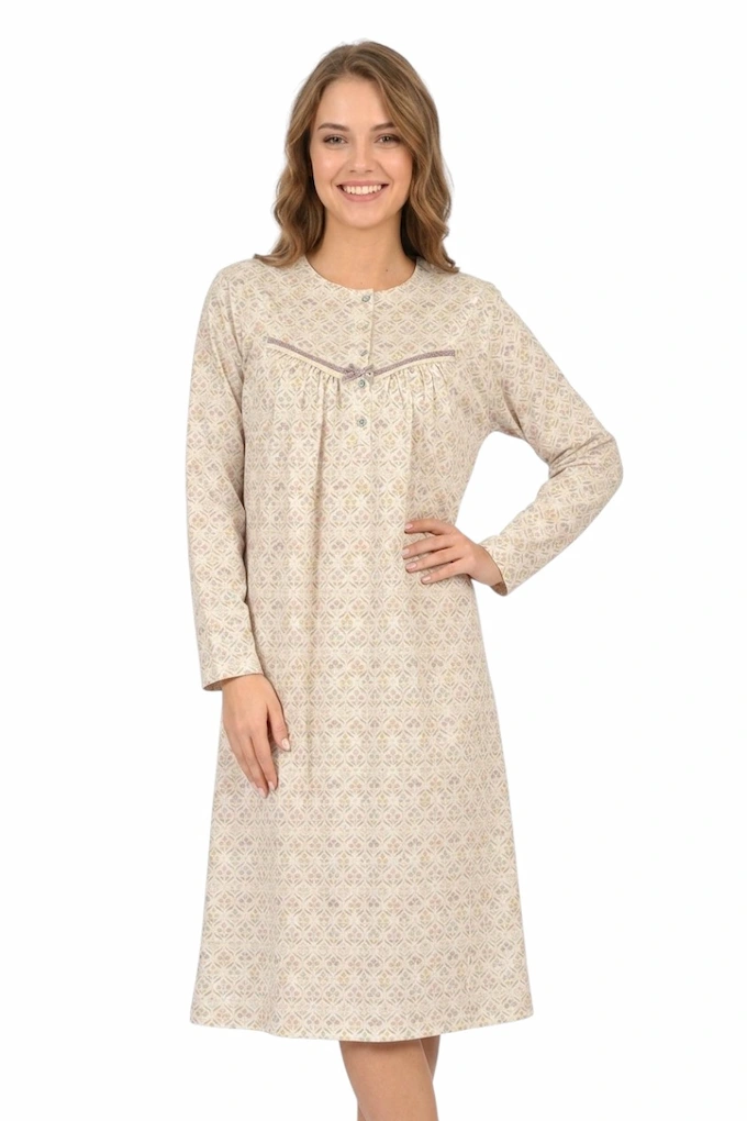 3011 Woman Thermal Printed Night Shirt