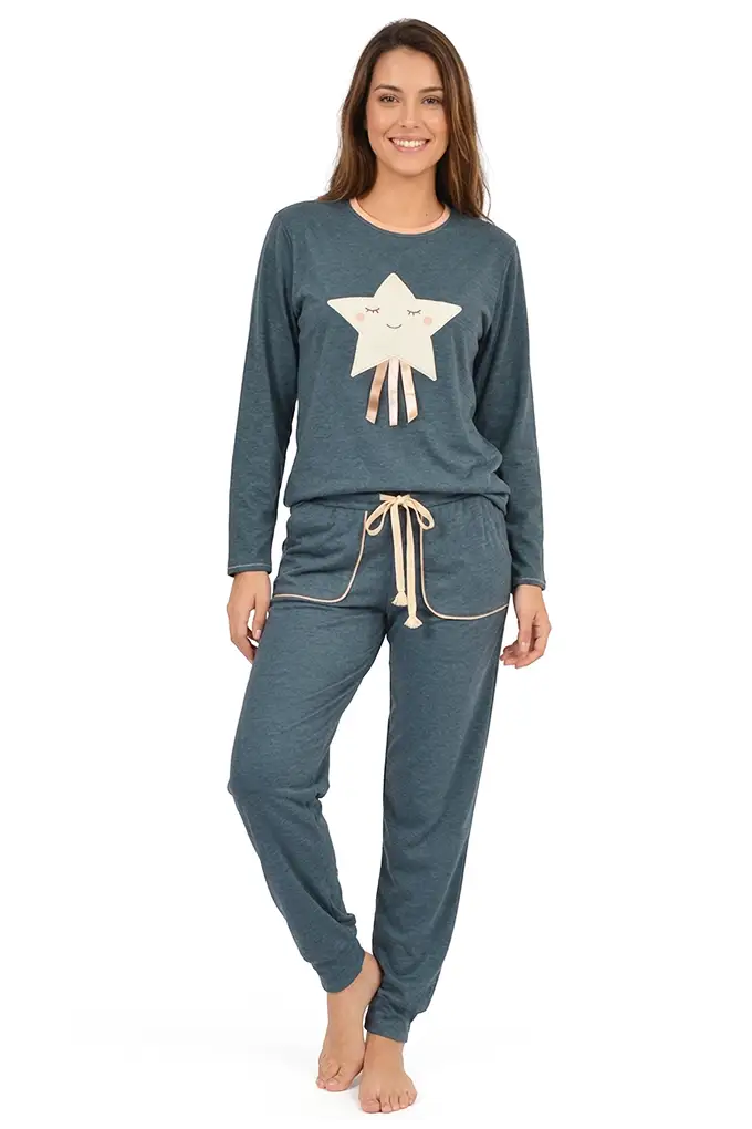 Women Long Sleeve Brushed Knit Pyjama Sónia 3039