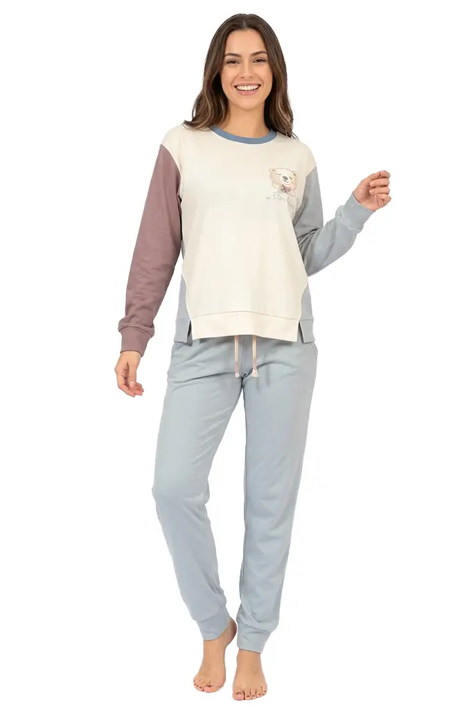 Women Brushed Long Sleeve Pyjama Sónia 3022
