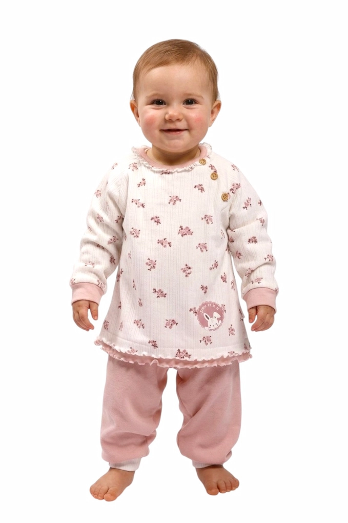 2524 Baby Girl Thermal Printed Pyjama Set